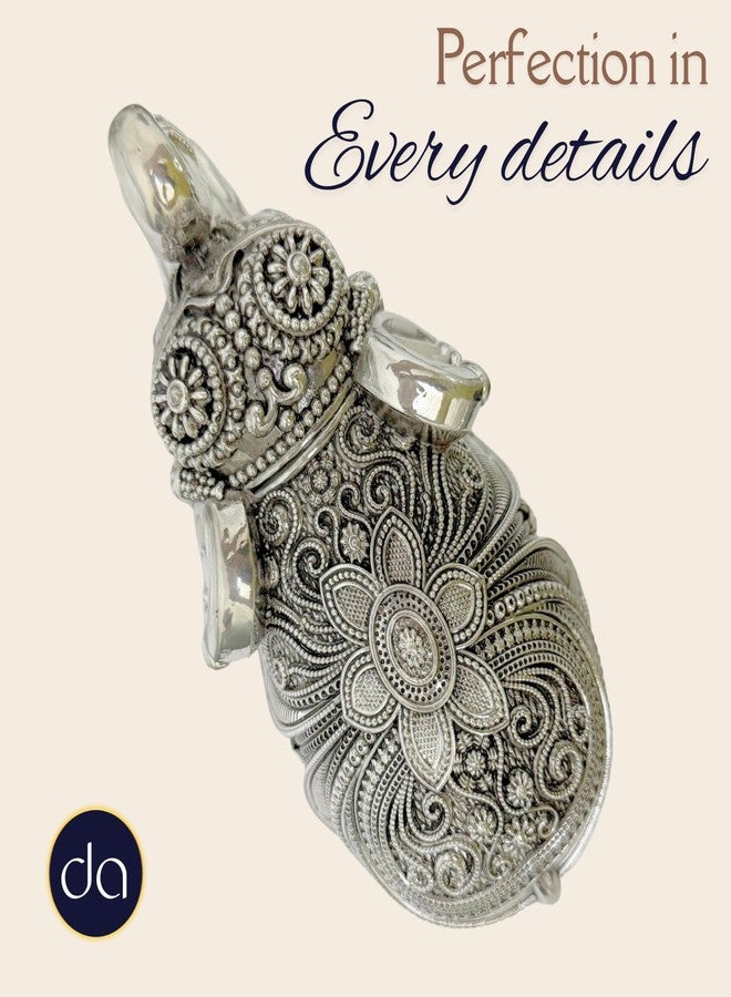 Dev Aastha 999 Pure Silver Plated Elephant Statue Pack of 2 | 4 Inch Vastu & Good Luck Showpiece for Beautiful Table Decor, Prayer Room & Pooja Room | Auspicious Gift Option - Image 5